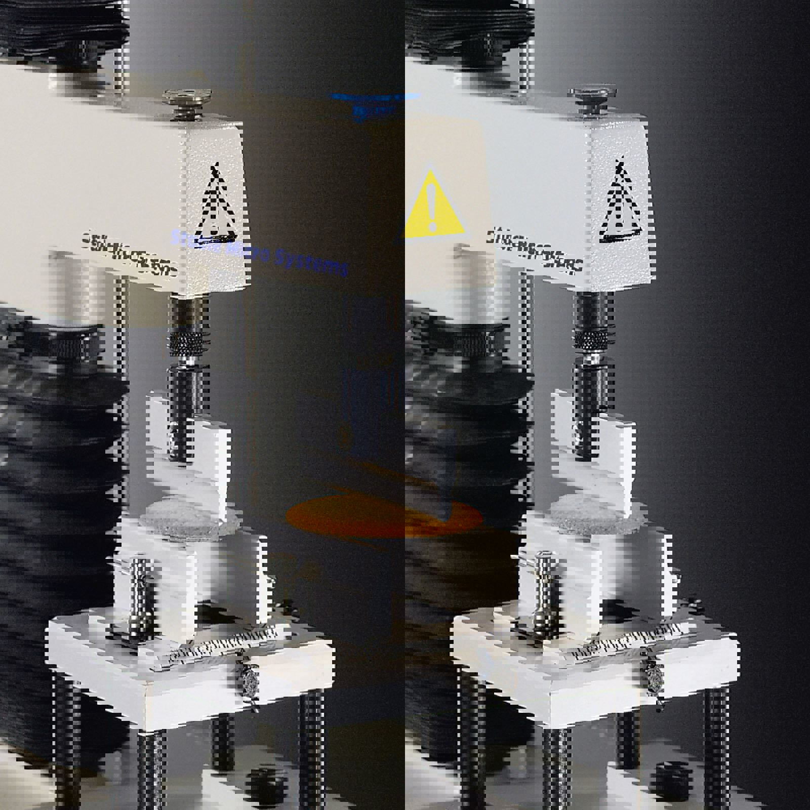 A typical three point bend test on a Texture Analyser