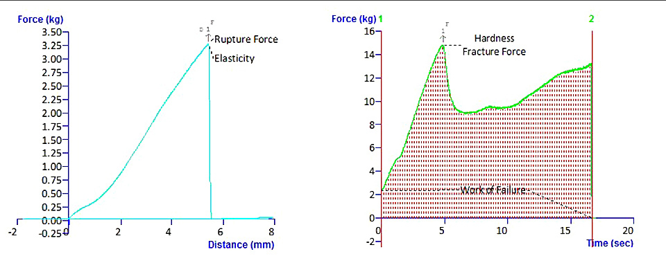 Typical texture analysis graph